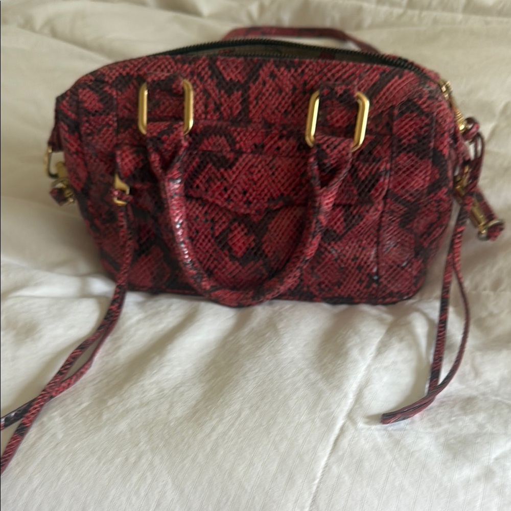 Rebecca Minkoff pink and Black Satchel